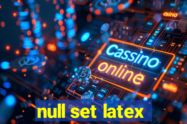 null set latex